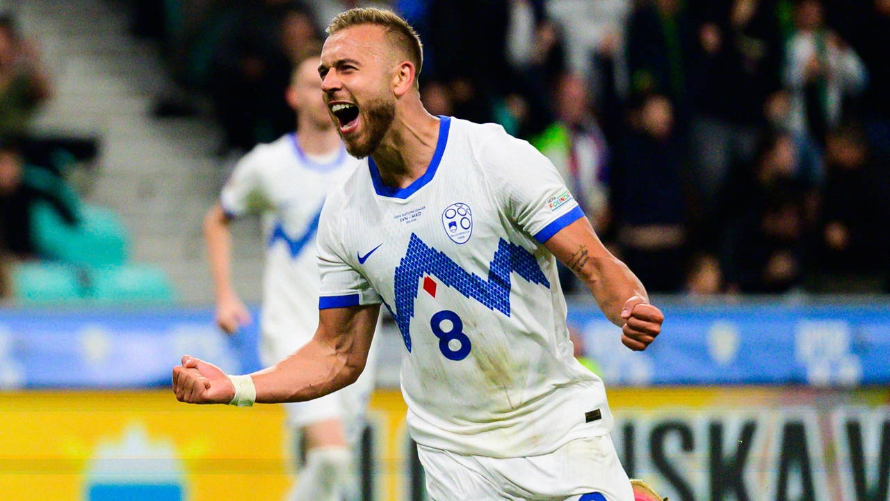 Slovenya, Kuzey Makedonya'yı 2-0 Mağlup Etti