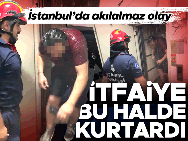 Su saatini sökmek isterken binayı su bastı, asansörde mahsur kaldı