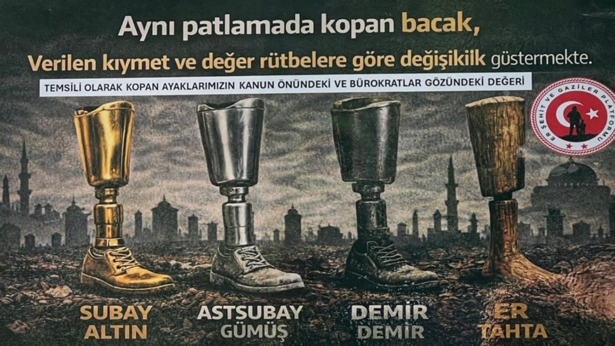 Subay altın, erlerinki tahtadan: Protez bacaklarda rütbe ayrımı tepki çekti