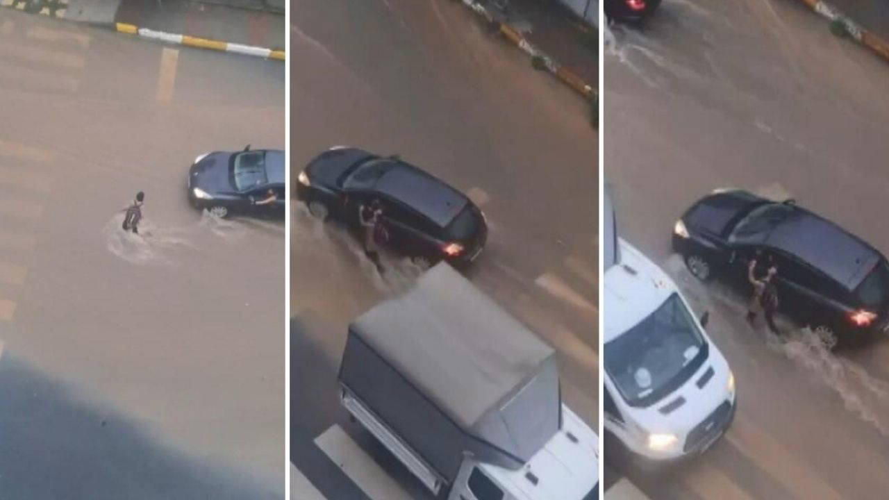 Sultanbeyli'de Sağanak Felaketi: Çocuğu Sürücü Kurtardı