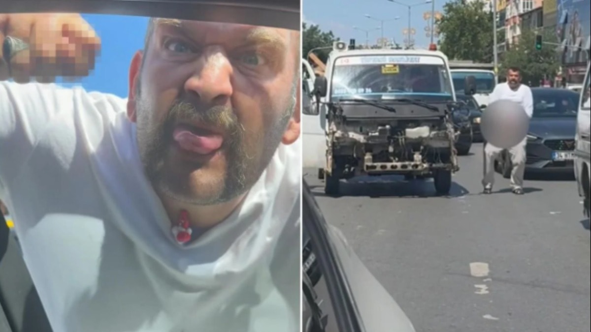 Sultanbeyli'de trafik tartışmasında müstehcen hareketler kamerada