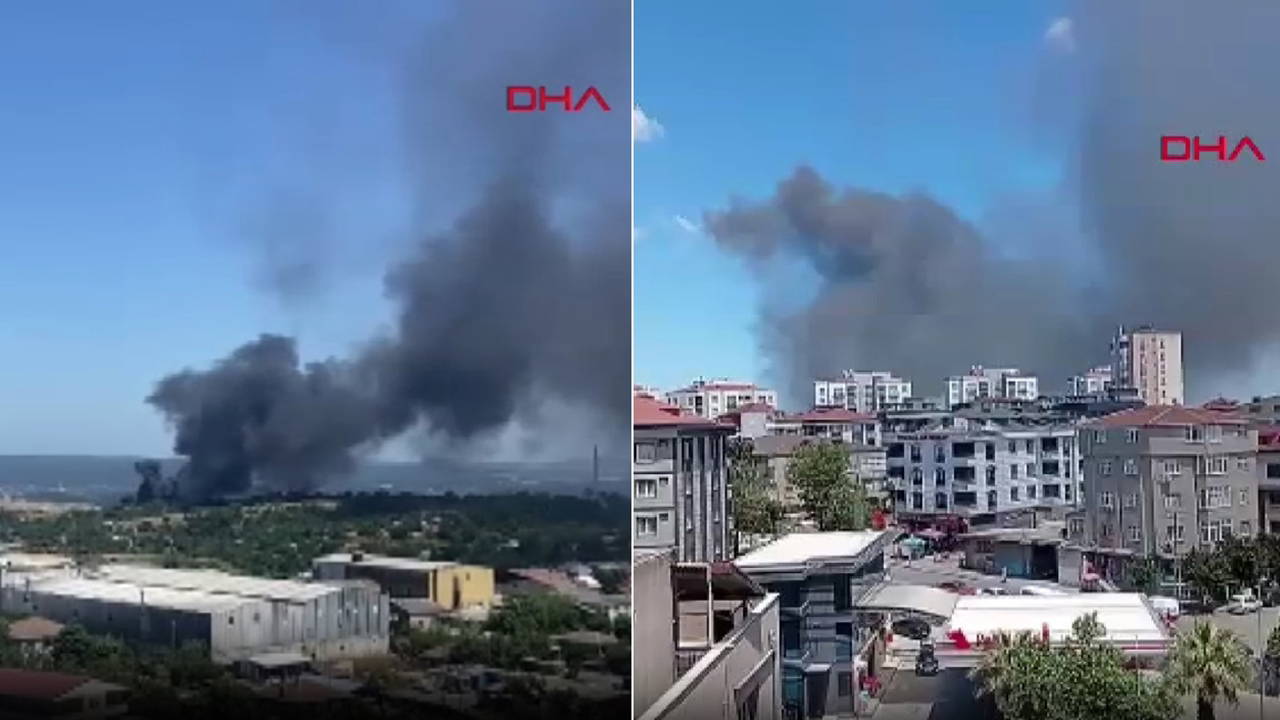 Sultangazi'de metruk fabrikada yangın: İtfaiye ekipleri müdahale ediyor