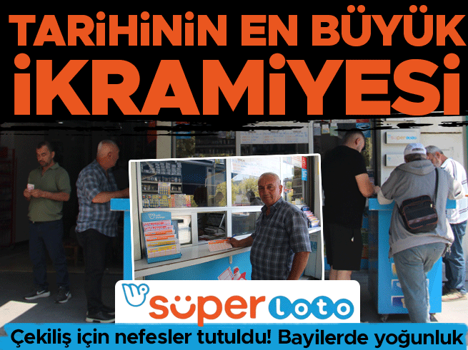 Süper Loto'da rekor: 961 milyon TL'ye ulaşan ikramiye için kuyruklar oluştu