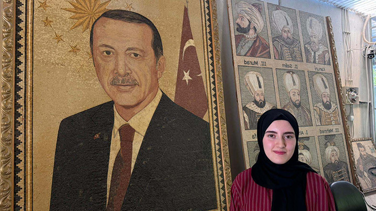 Suriyeli sanatçılardan 100 bin mozaikle Erdoğan portresi