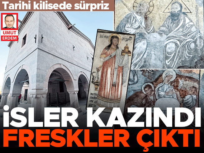 Tarihi Kiliseden Sürpriz Freskler: Aziz Eustathios'ta Eşsiz Eserler Gün Yüzüne Çıktı