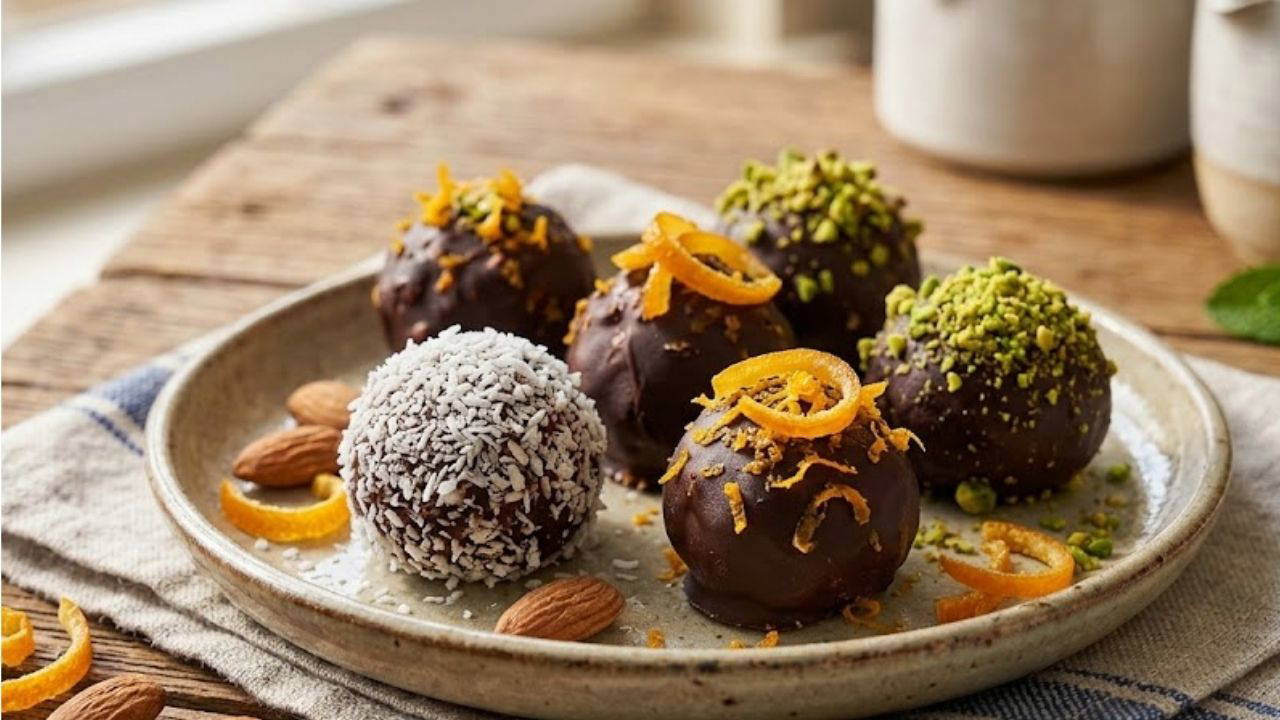 Tatlı Krizlerine Fit Çözüm: Bademli ve Portakallı Fit Truffle Tarifi