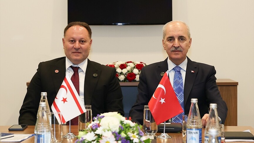 TBMM Başkanı Kurtulmuş Bakü'de KKTC Meclis Başkanı ile görüştü