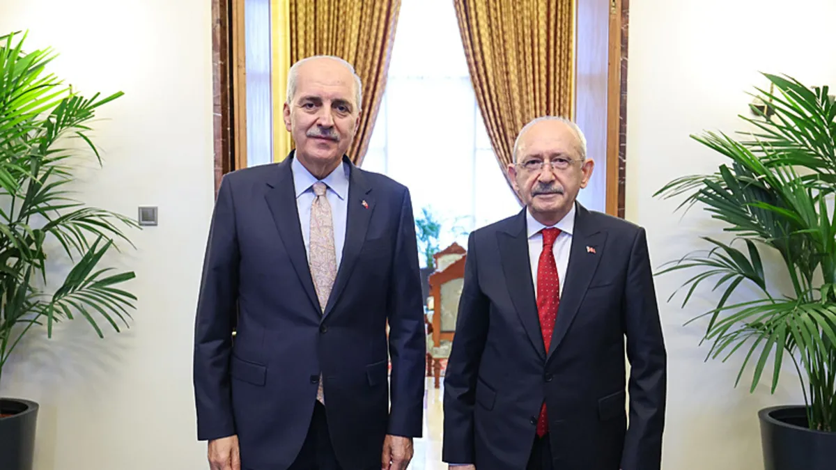 TBMM Başkanı Kurtulmuş, CHP Lideri Kılıçdaroğlu'nu makamında ağırladı