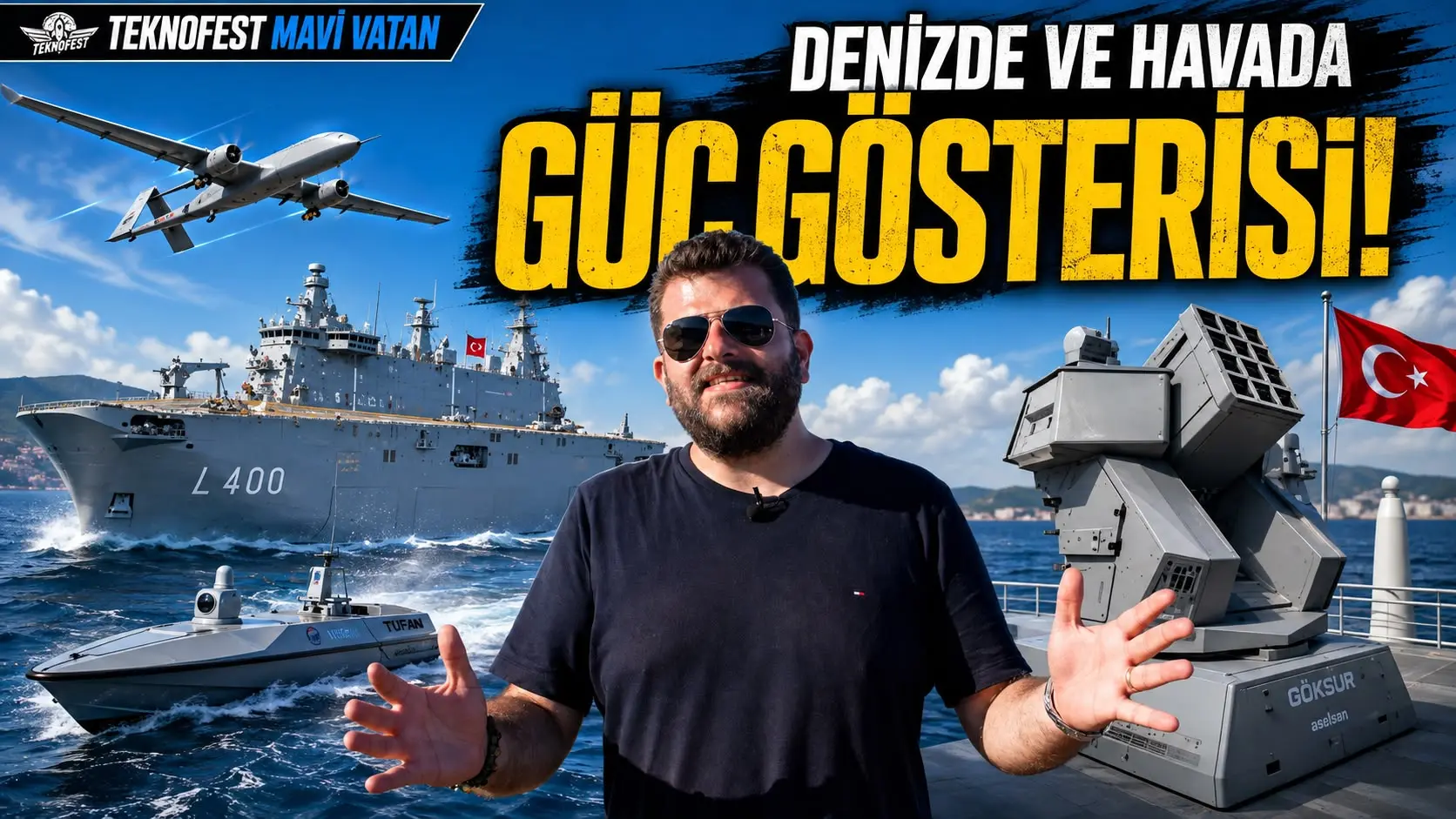 TCG Anadolu'dan TUFAN'a! TEKNOFEST Mavi Vatan'da Güç Gösterisi