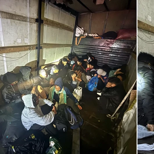 Tekirdağ'da Kamyonette 19 Kaçak Göçmen Yakalandı