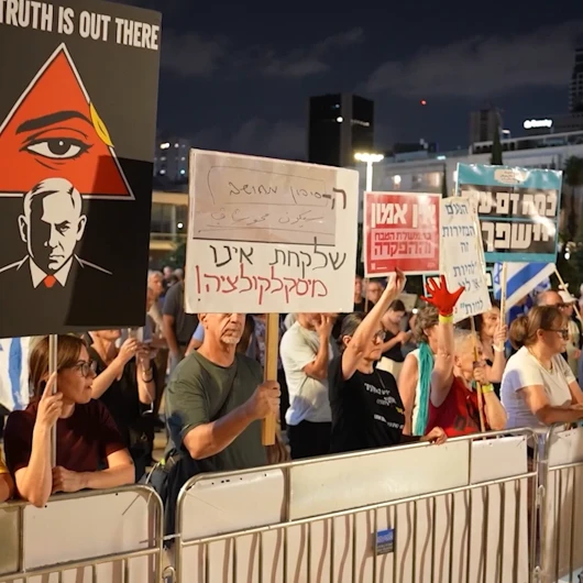 Tel Aviv'de Netanyahu Hükümetine Büyük Protesto
