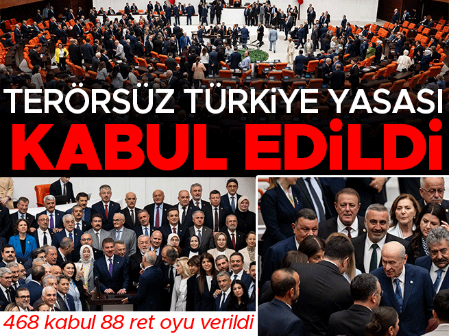 Meclis'ten Tarihi Karar: Terörsüz Türkiye Yasası Kabul Edildi