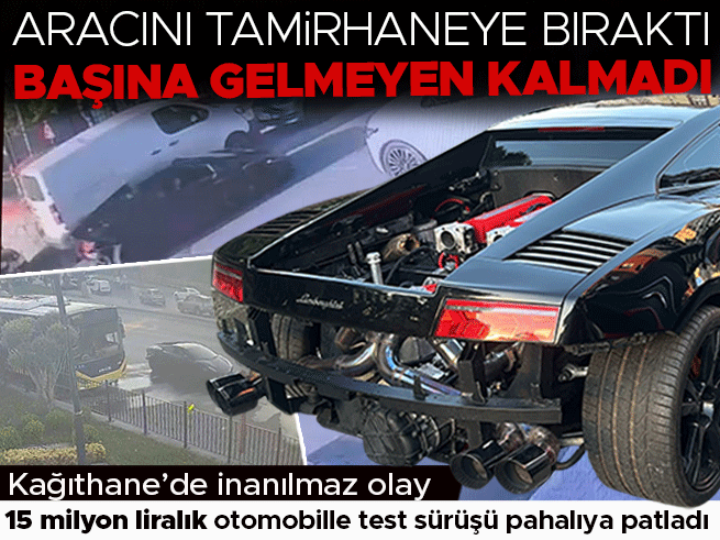 Test sürüşü lüks otomobilin sahibine pahalıya patladı