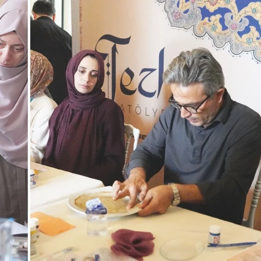 Tezhip Atölyesinde Altın Ezerek Motif İşlediler