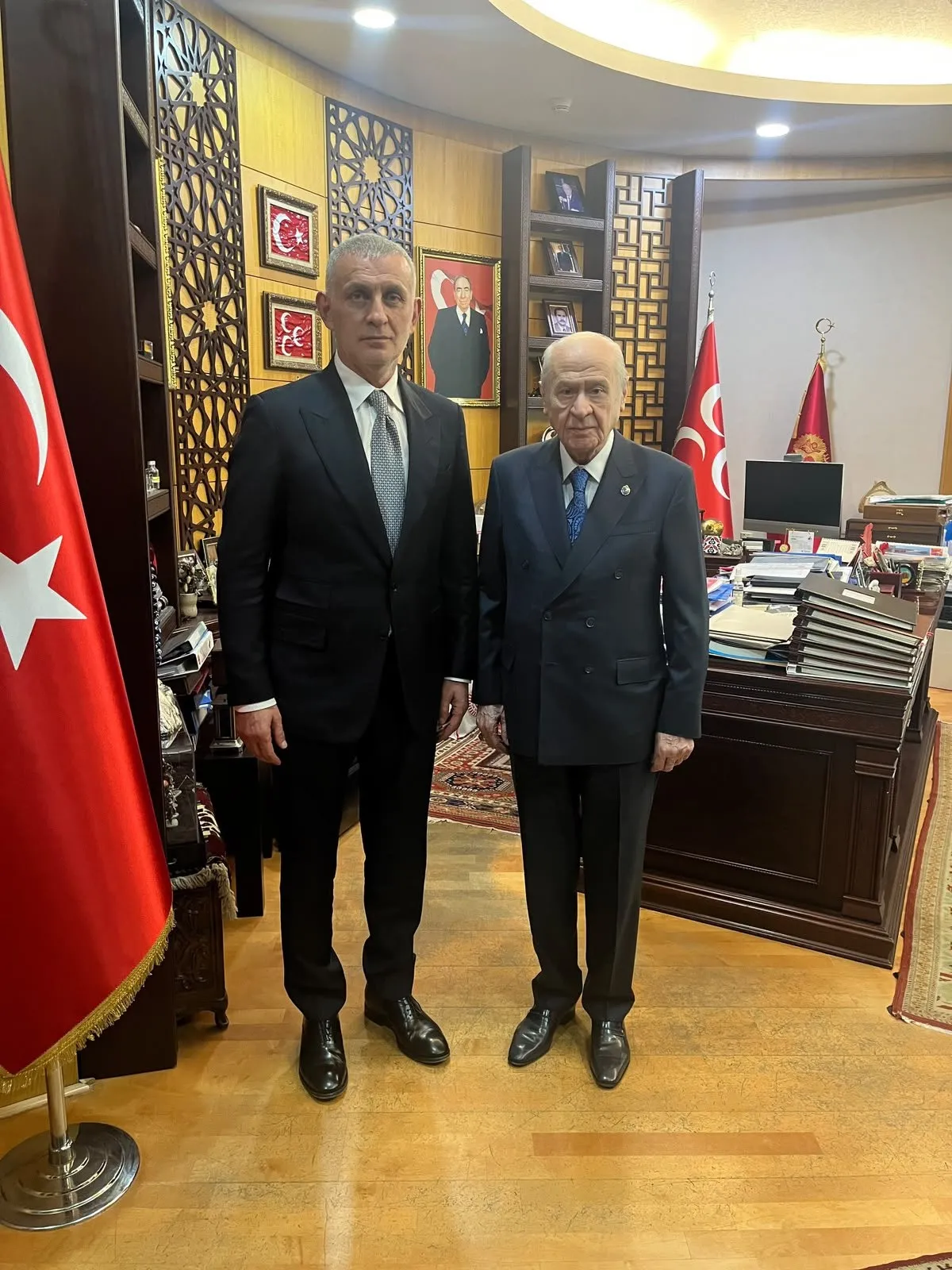 TFF Başkanı Hacıosmanoğlu'ndan Devlet Bahçeli'ye ziyaret