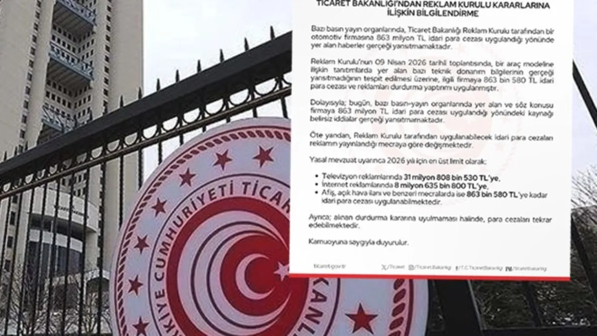 Ticaret Bakanlığı'ndan '863 milyon TL ceza' iddialarına yalanlama