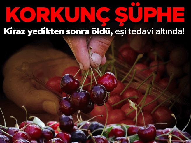 Tosya'da kiraz yedikten sonra hayatını kaybetti, eşi hastanede