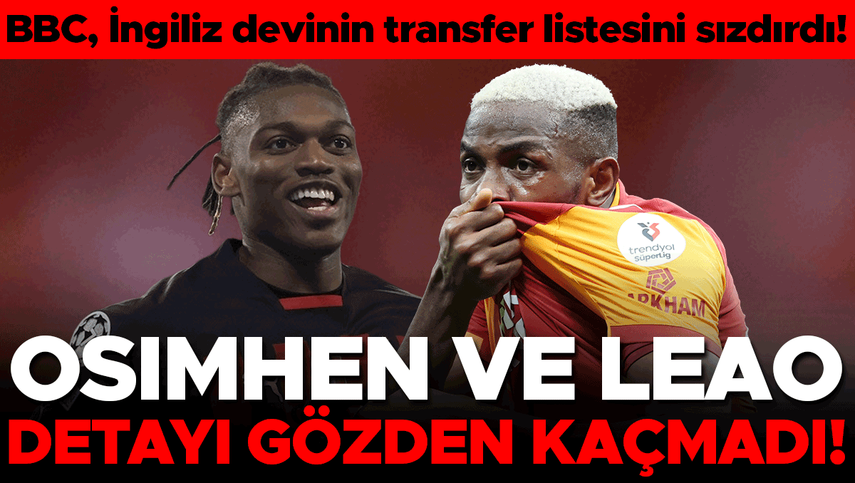 İngiliz Devi Tottenham'ın Transfer Listesi Sızdı: Leao ve Osimhen