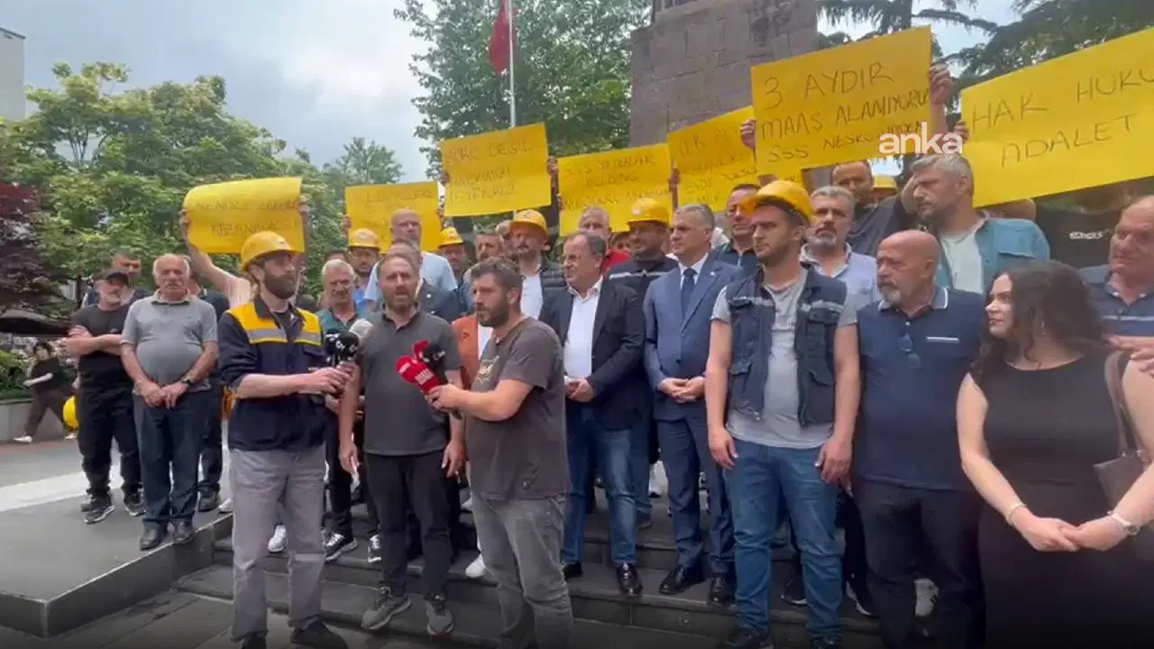 Trabzon'da maden işçilerinden maaş protestosu: 'Dayanacak gücümüz kalmadı
