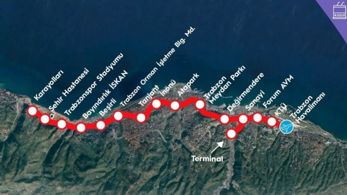 Trabzon Raylı Sistem Projesi'nde İlk Kazma 1 Eylül 2026'da Vurulacak