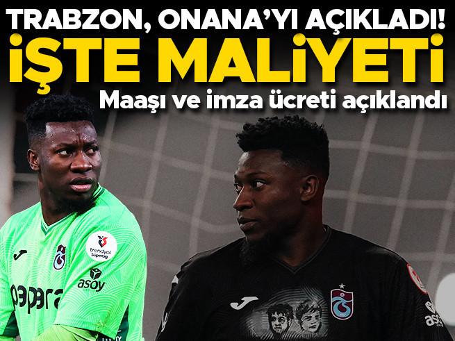 Trabzonspor, Andre Onana'nın Kiralık Transferini KAP'a Bildirdi
