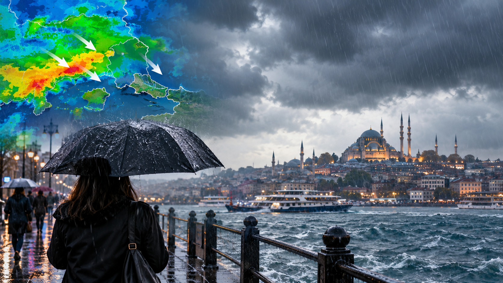 Trakya'dan giren yağmur İstanbul'u vuracak: Saat verildi