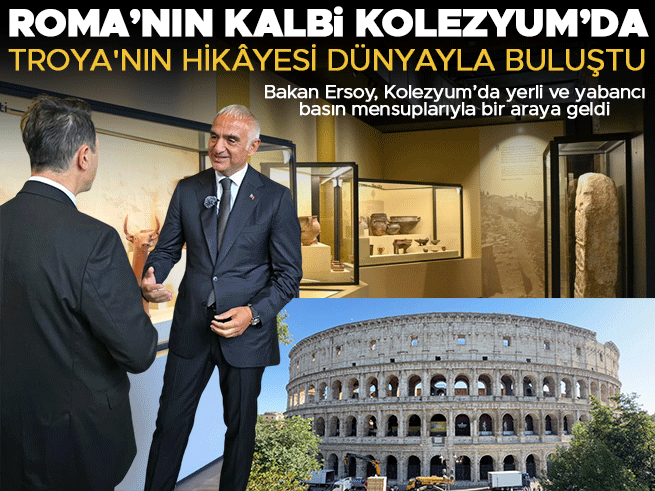 Troya 221 eserle Roma’da: Kolezyum’da tarih yeniden canlandı