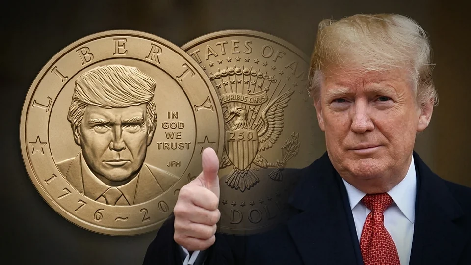 Trump portresinin yer aldığı hatıra parası tanıtıldı
