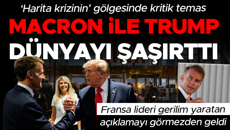 Trump ile Macron'dan dünyayı şaşırtan poz