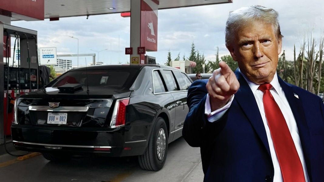 Trump'ın konvoy araçları Ankara'ya getirildi