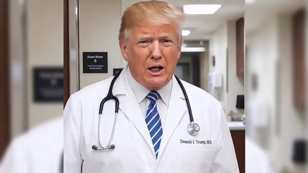 Trump yapay zeka videosunda kendini doktor ilan etti: Diyet kola önerisi