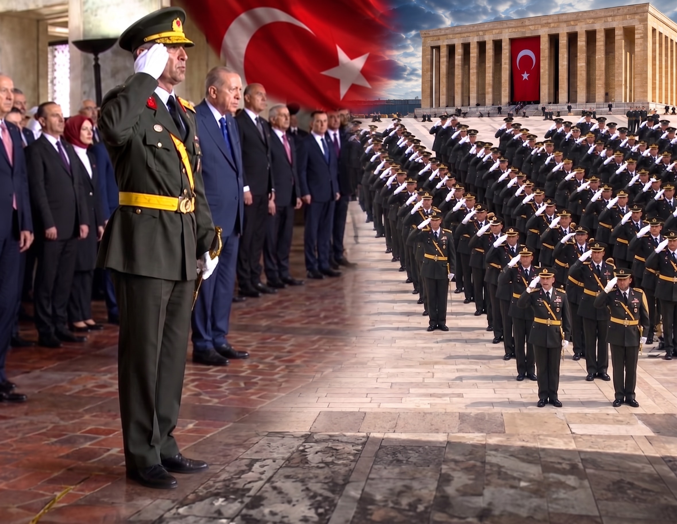 Tümgeneralin Anıtkabir'de İstiklal Marşı'nı Okuması Tüyleri Diken Diken Etti