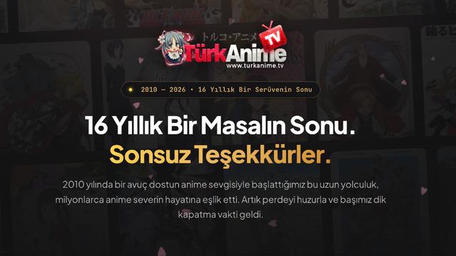 Efsane Anime Platformu Türk Anime TV Kapandı