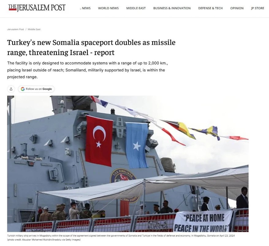 Türk füzesinin menzili İsrail’i korkutuyor: Somali'deki üs tehdit