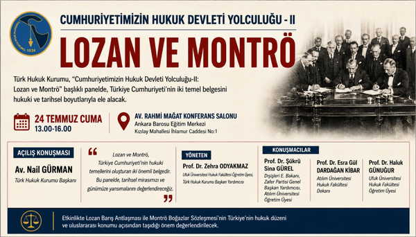 Türk Hukuk Kurumu Lozan ve Montrö'yü Masaya Yatırıyor