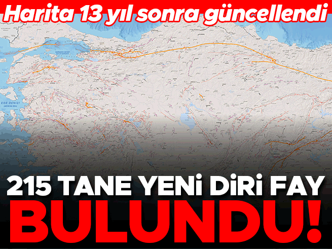 Türkiye'nin diri fay haritası 13 yıl sonra güncellendi: 215 yeni fay eklendi