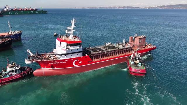 Türkiye'nin İlk Yerli Tarama Gemisi UAB Mavi Vatan Suya İndi