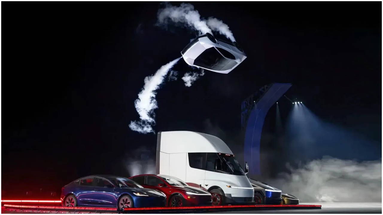 Uçabilen Tesla Roadster Tanıtıldı: 1 Saniyede 100 km/s
