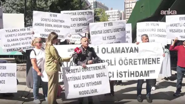 Ücretli Öğretmenler MEB Önünde: '15-20 Yıl Çalıştık, Emekli Olamadık