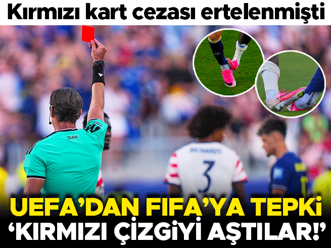 UEFA'dan FIFA'ya sert tepki: 'Balogun'un kırmızı kart cezasının ertelenmesi kırmızı çizgiyi aştı