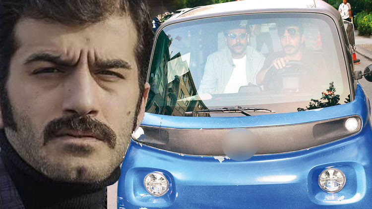 Ufuk Bayraktar yeni elektrikli aracıyla Cihangir'de görüntülendi