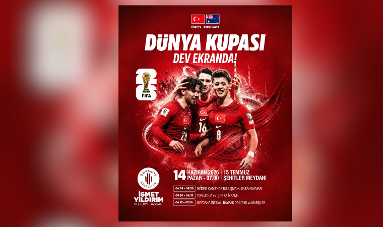 Ümraniye Belediyesi'nden milli maç öncesi sabah namazı ve dua programı