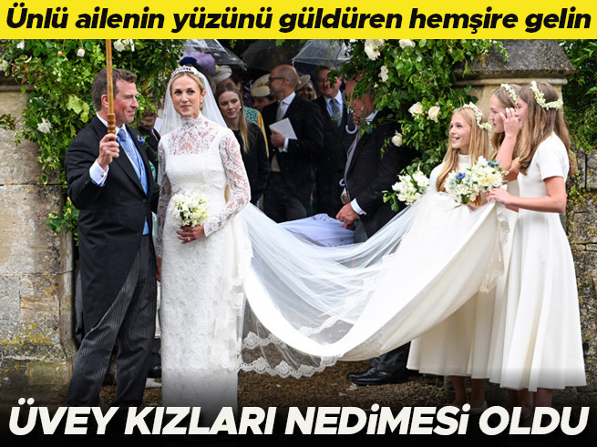 Ünlü ailenin yüzünü güldüren gelin: Üvey kızları nedimesi oldu