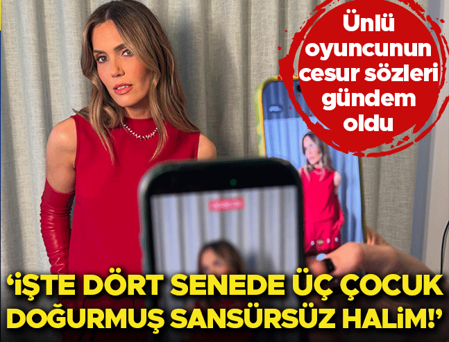 Ünlü oyuncunun cesur paylaşımı: Dört yılda üç çocuk doğurmuş sansürsüz halim