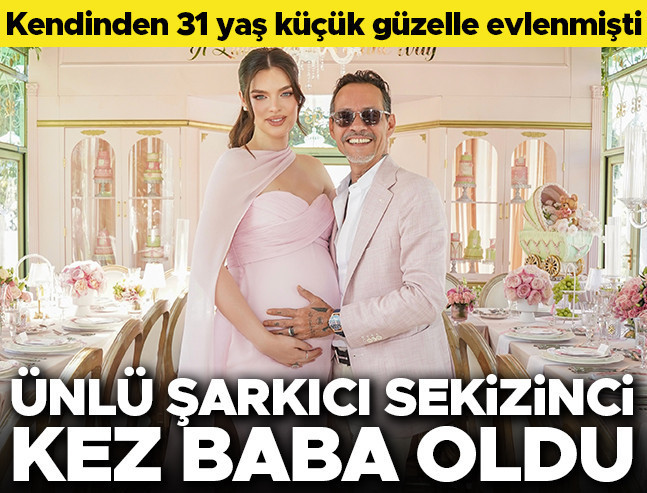 Ünlü şarkıcı 8. kez baba oldu: 31 yaş küçük eşiyle mutluluğu