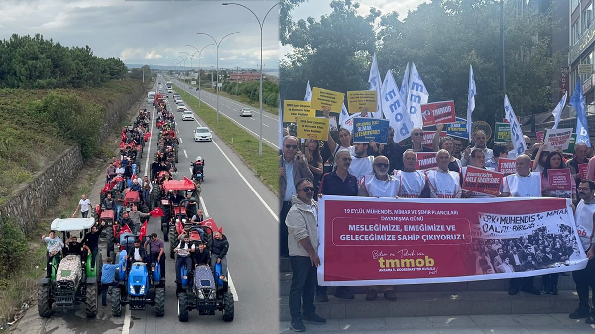 Üreticiler Traktörlerle Yollarda, Mühendisler Meydanda