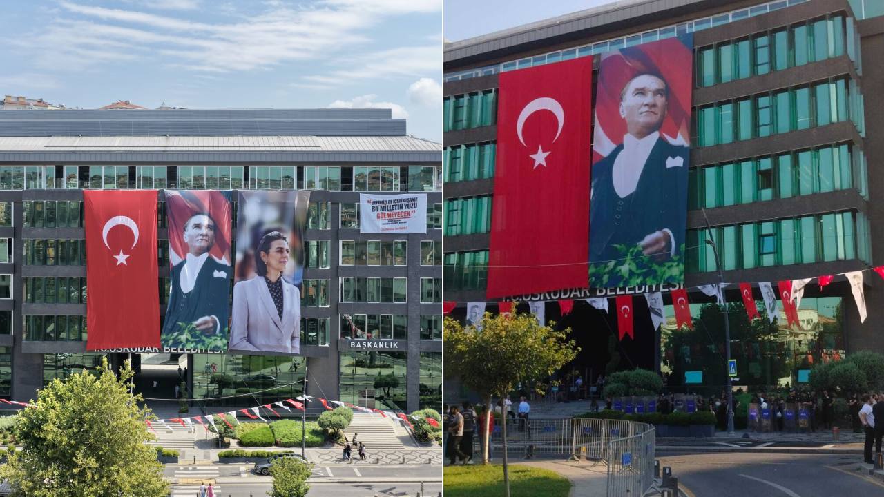 Üsküdar Belediye Binasındaki Dedetaş Posteri Gece Yarısı İndirildi