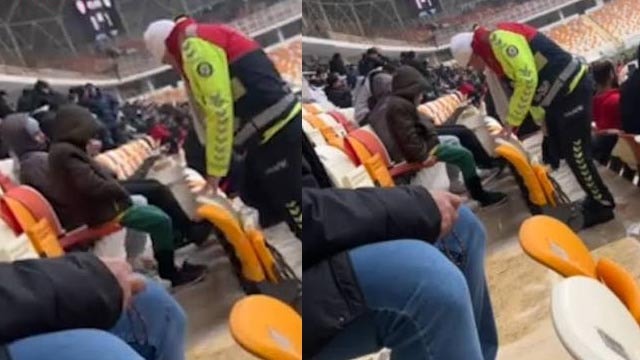 Üşüyen Çocuğa Çorabını Veren Polise Fair Play Ödülü