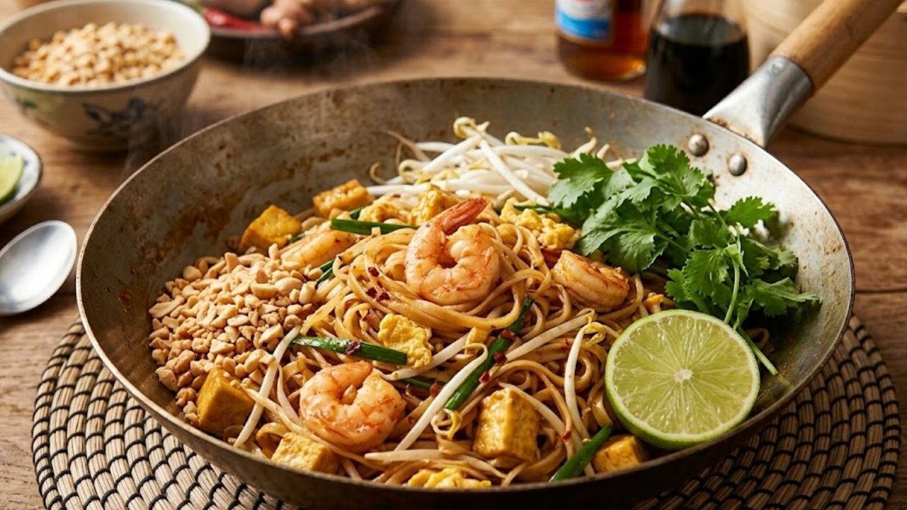 Uzak Doğu'nun Sokak Lezzeti Pad Thai: Tatlı, Ekşi ve Tuzlu Aromaların Buluştuğu Tarif