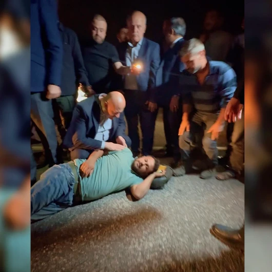 Vali ve Milletvekili, Kazazedeye İlk Müdahaleyi Yaptı
